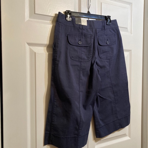 NWT Ann Taylor Loft Julie Pants Size 6 Cropped Mid Rise Flat Front Wide Leg Crop - Picture 7 of 10
